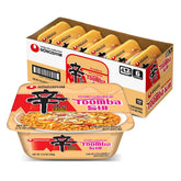 Nongshim Shin Ramyun Toomba Noodles Square Bowl, Creamy Korean Mac and Cheese Style Noodles, Gentle Kick of Spice, Korean Stir Fry Style Instant Noodles, Microwaveable, 3.73 oz (Pack of 6)