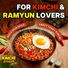 Nongshim Shin Ramyun Toomba & Shin Kimchi Stir Fry Variety Pack, Creamy & Spicy, Viral Toomba Flavored, Tangy Sweet and Spicy Kimchi, Viral Stir Fry Bundle, 8 Packs