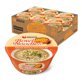 Nongshim Savory Chicken Noodle Soup Instant Ramen, 12 Pack, Microwaveable Bowl Soup Mix, Korean Ramyun with Cabbage & Carrots, Sabor a Pollo