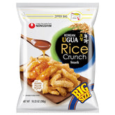 Nongshim Korean Ugua Rice Crunch Snack, Sweet Rice Crisps, Brown Rice Syrup, Glazed and Crunchy, Korean’s Favorite Rice Snack, Big Size Bag, Tasty Family Snack, 10.23 oz (1 Pack)