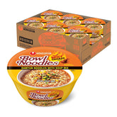 Nongshim Spicy Chicken Noodle Soup Instant Ramen, 12 Pack, Korean Microwaveable Bowl Soup Mix, Ramyun with Veggies, Sabor a Pollo