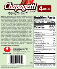 Nongshim Ramen Noodles, Gourmet Instant Ramen, Premium Microwavable Noodle, Chapagetti, 4.5 Ounce (Pack of 4)