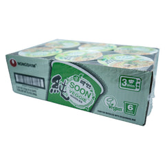 Nongshim Soon Cup Noodle Soup,Veggie,2.6 Ounce,(Pack of 12)
