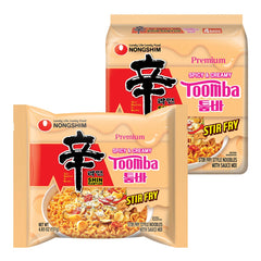Nongshim Shin Ramyun Toomba Noodles, Creamy Korean Mac and Cheese Style Noodles, Gentle Kick of Spice, Korean Stir Fry Style Instant Noodles, 4.83 oz (Pack of 4), Packaging May Vary.