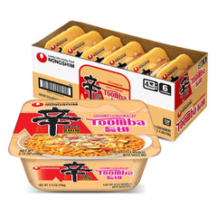 Nongshim Shin Ramyun Toomba Noodles Square Bowl, Creamy Korean Mac and Cheese Style Noodles, Gentle Kick of Spice, Korean Stir Fry Style Instant Noodles, Microwaveable, 3.73 oz (Pack of 6)
