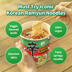 Nongshim Shin Ramyun Vegan, 2.64 Ounce, Pack of 6