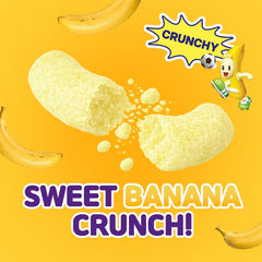 Nongshim Banana Kick Puff Snack - Crispy Corn Puff with Banana Flavor, Soft and Sweet Fruit Snack for All Ages, K-Pop Favorite Korean Treat, 1.58 oz (Pack of 20)