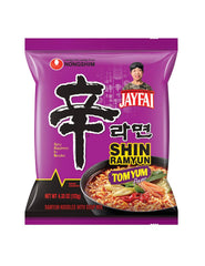 Nongshim Shin Ramyun TomYum Jai Fai Instant Ramyun Noodles with Soup Mix, 4.33 Oz (Pack of 4)