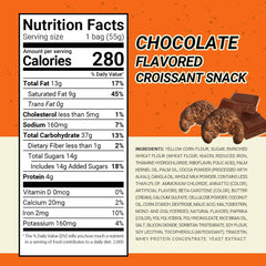 Nongshim Ppang Bujang Chocolate Flavored Roll Snack - Chocolate Flavor Croissant Bakery Good with Cocoa Powder, Soft and Crunchy Korean Snack, 1.94 oz (Pack of 16)
