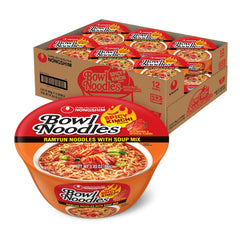 Nongshim Ramen Noodles, Gourmet Instant Ramen bowl, Premium Microwavable Noodle Soup, Kimchi, 3.03 Ounce (Pack of 12)