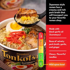 Nongshim Tonkotsu Ramen with Kuromayu Noodle Big Bowl, 3.56 Ounce (Pack Of 6)