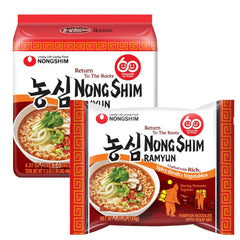 Nongshim Ramyun Noodles, Rich Spicy Vegetable Broth, Korean Classic Recipe, Deeply Simmered, Quick & Easy, Pantry Staples, 4.37 oz (Pack of 4) | Korean Instant Ramen, Vegetable Broth, Quick & Easy Meal