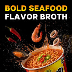 Nongshim Ramen Noodles, Gourmet Instant Ramen cup, Premium Microwavable Noodle Soup, Neoguri Spicy Seafood, 2.64 Ounce (Pack of 6)