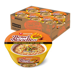 Nongshim Spicy Chicken Noodle Soup Instant Ramen, 12 Pack, Korean Microwaveable Bowl Soup Mix, Ramyun with Veggies, Sabor a Pollo