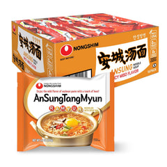 Nongshim Ramen Noodles, Gourmet Instant Ramen, Premium Microwavable Noodle Soup, Ansung, 4.4 Ounce (Pack of 16)