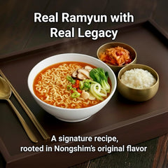 Nongshim Ramyun Noodles, Rich Spicy Vegetable Broth, Korean Classic Recipe, Deeply Simmered, Quick & Easy, Pantry Staples, 4.37 oz (Pack of 4) | Korean Instant Ramen, Vegetable Broth, Quick & Easy Meal